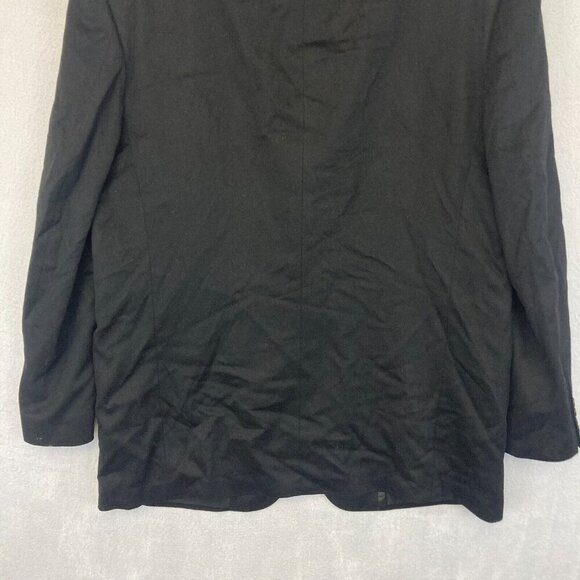 Hathaway Platinum 100% Cashmere Sports Coat Blazer Jacket Mens 46L Italy Black - Picture 10 of 14